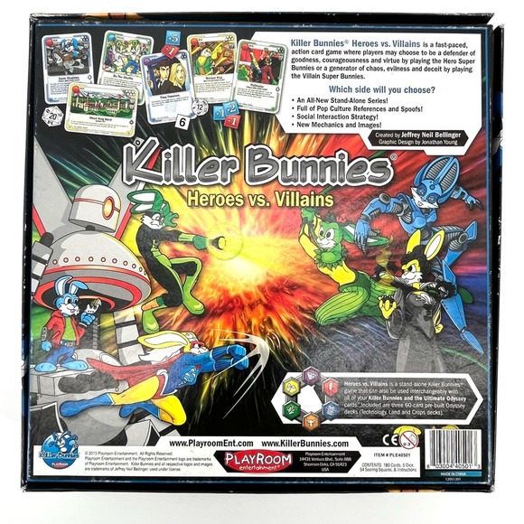 Killer Bunnies‎ Heroes vs Villains Blue Starter Deck Complete - Picture 3 of 4